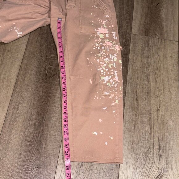 PILCRO Anthropologie Millie Low Slung Barrel Pants Size 28 Paint Splatter ~EUC - Picture 12 of 15